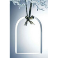 Alicia Beveled Economy Arch Ornament w/ Gold Ribbon - Jade Glass